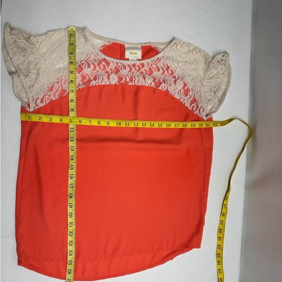 Maeve womens top size Small shorts sleeves orange - Picture 4 of 4